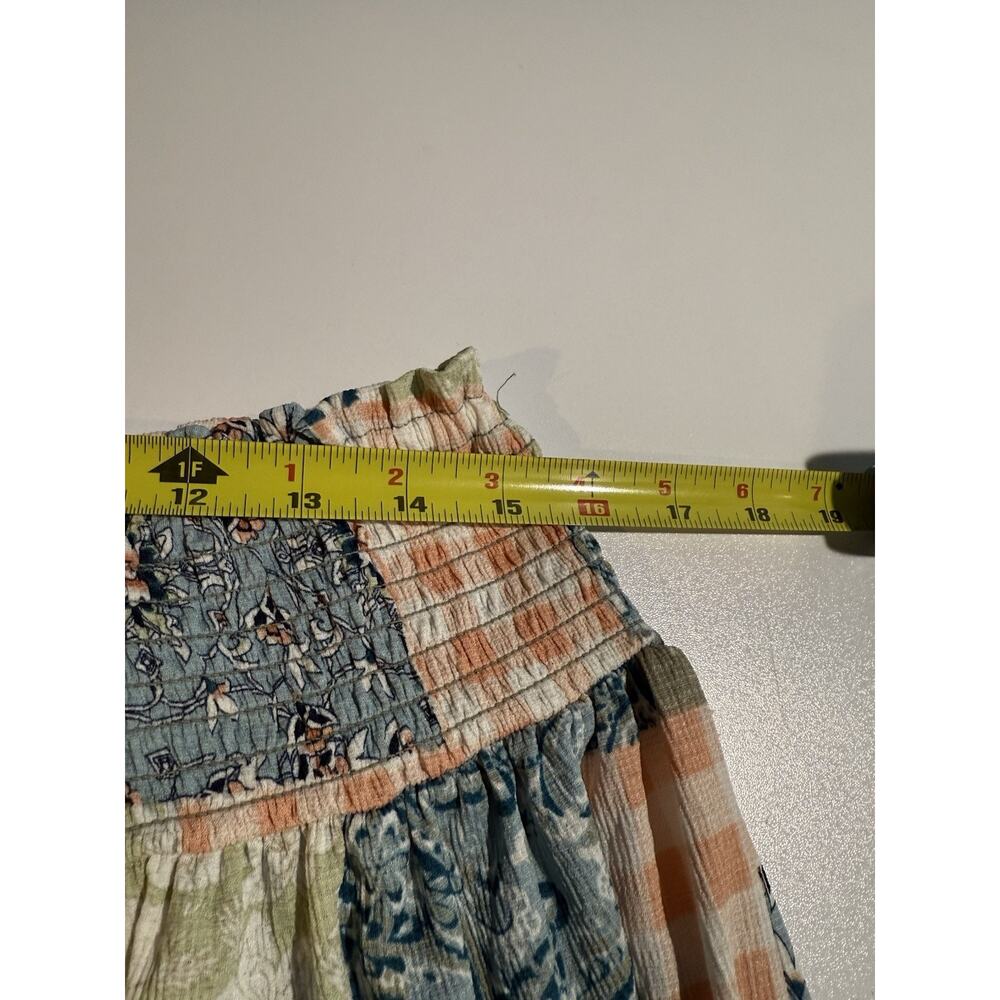 Cato Patchwork Button Front Maxi Skirt Size L Boh… - image 8
